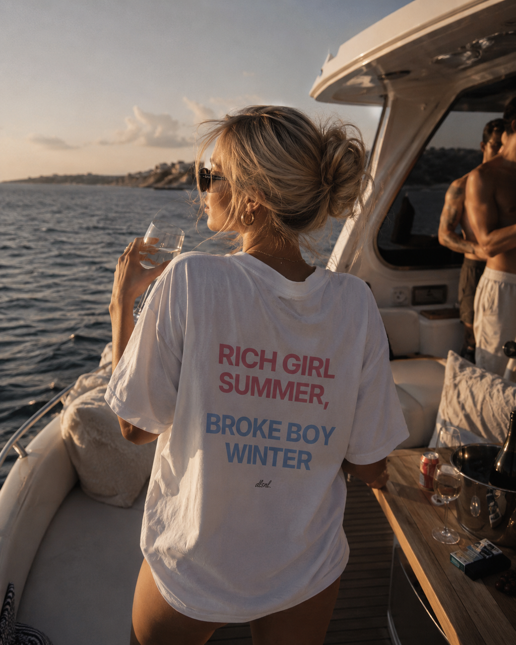 RICH GIRL SUMMER, BROKE BOY WINTER - Heavy Cotton T-Shirt